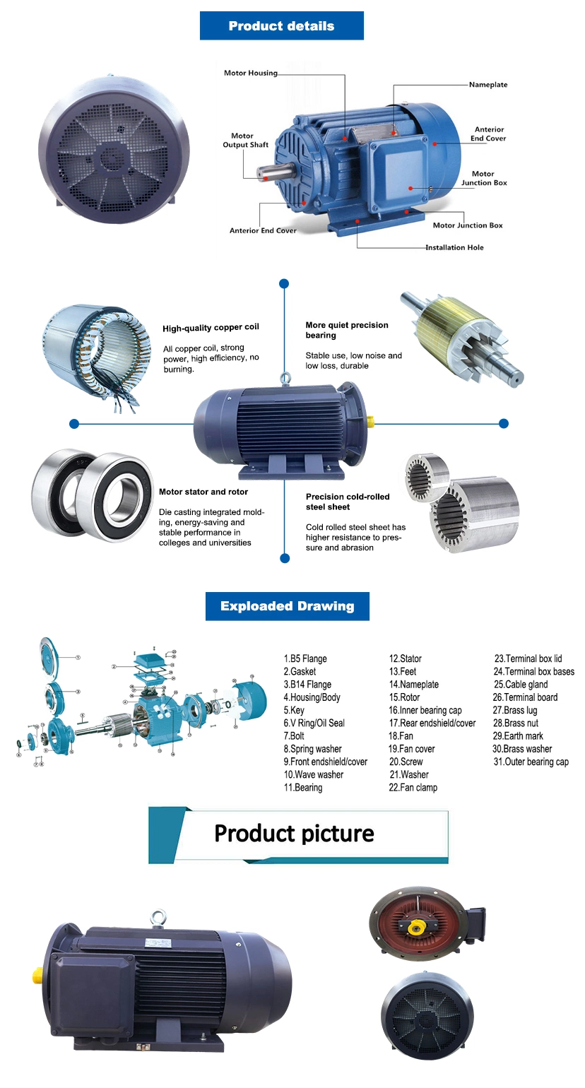 IEC/Ye Three Phase Industry High Efficiency Electrical AC Asynchronous Induction Electric Motor