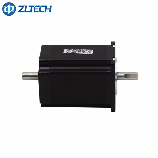 2-фазный, угол шага 1,8 градуса, 57 мм, NEMA 23, 2,2 нм, высокий крутящий момент, 4A, двухосный двойной бесщеточный шаговый двигатель постоянного тока для гравировального станка с ЧПУ